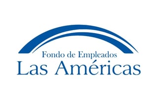 Fondo de Empleados Las Americas logo with blue arch design