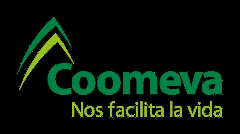 Coomeva logo with green and yellow arched design and tagline Nos facilita la vida